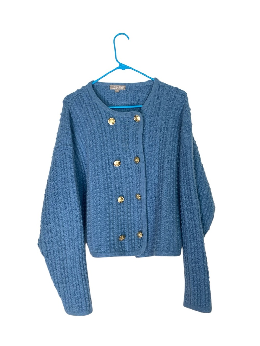 J Crew lambs wool double breasted cardigan size xl old money preppy - Picture 2 of 8